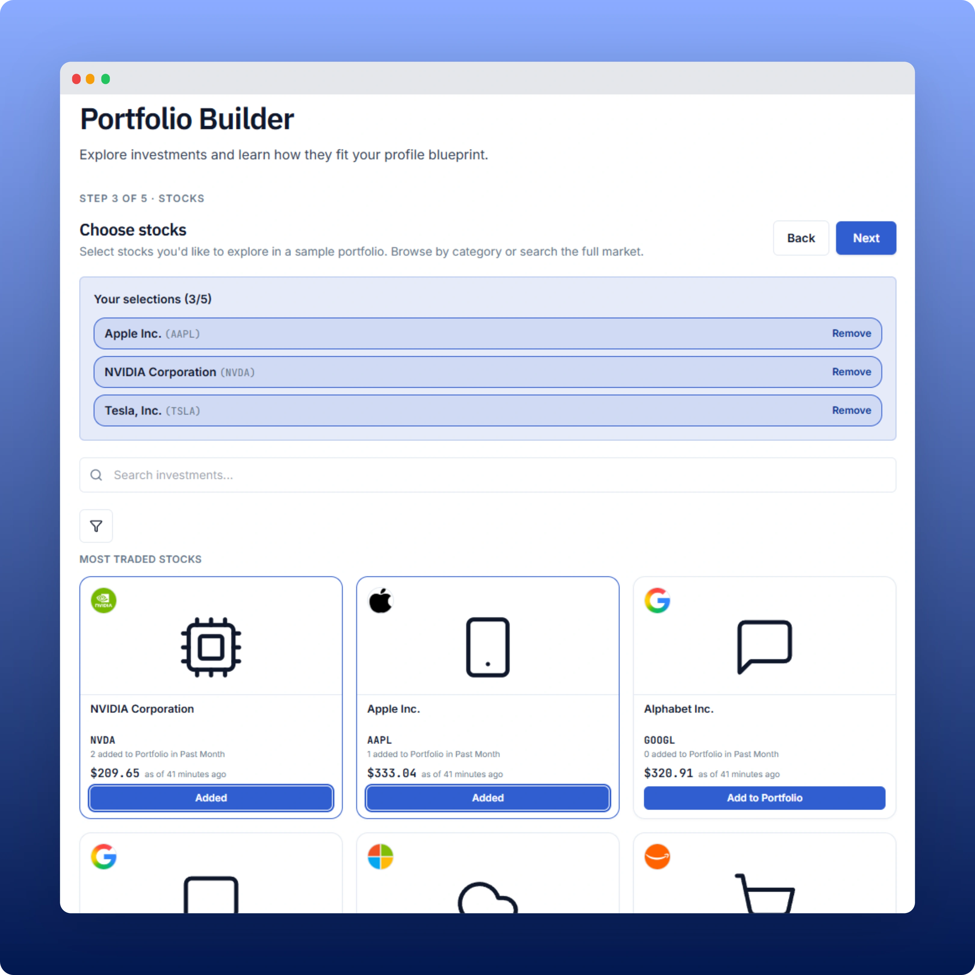 StockAIde personalized portfolio roadmap